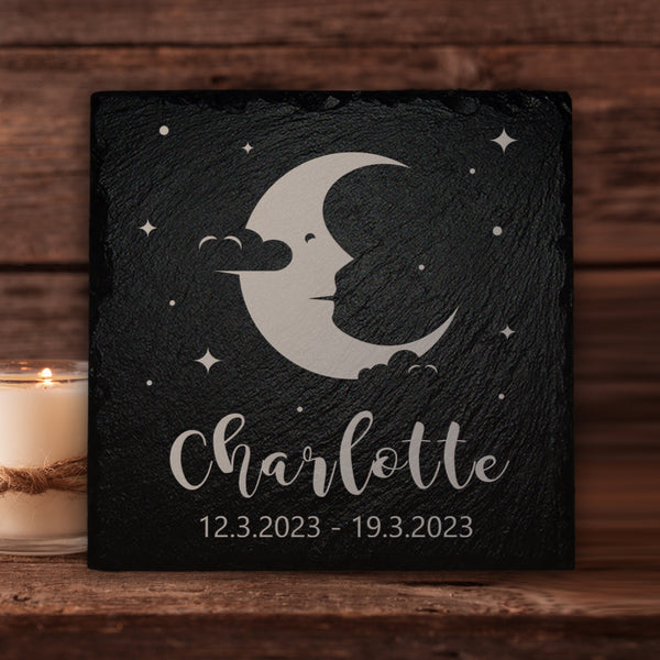 Laden Sie das Bild in den Galerie-Viewer, Sternenkind Gedenkstein mit liebevoller Beschriftung | MEMORIAM