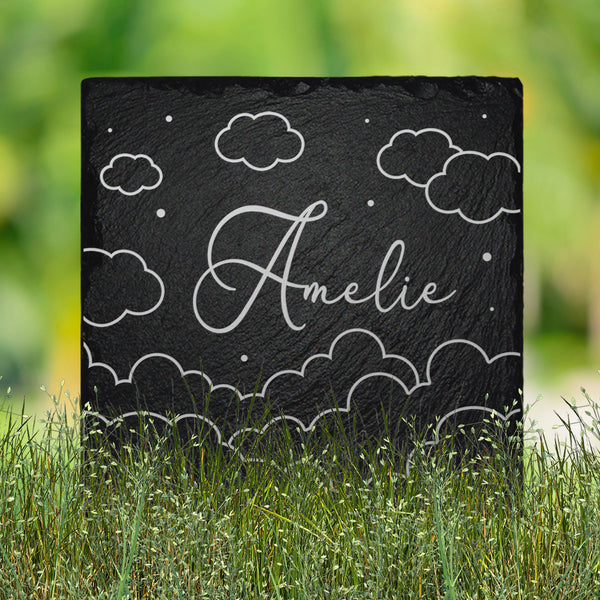 Laden Sie das Bild in den Galerie-Viewer, Kleine Grabplatte zur liebevollen Erinnerung an Ihr Sternenkind. Von MEMORIAM Gedenktafeln.