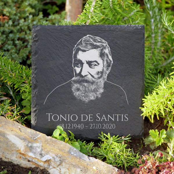 Laden Sie das Bild in den Galerie-Viewer, Grab- & Gedenktafel inkl. Foto-Gravur online kaufen | MEMORIAM.