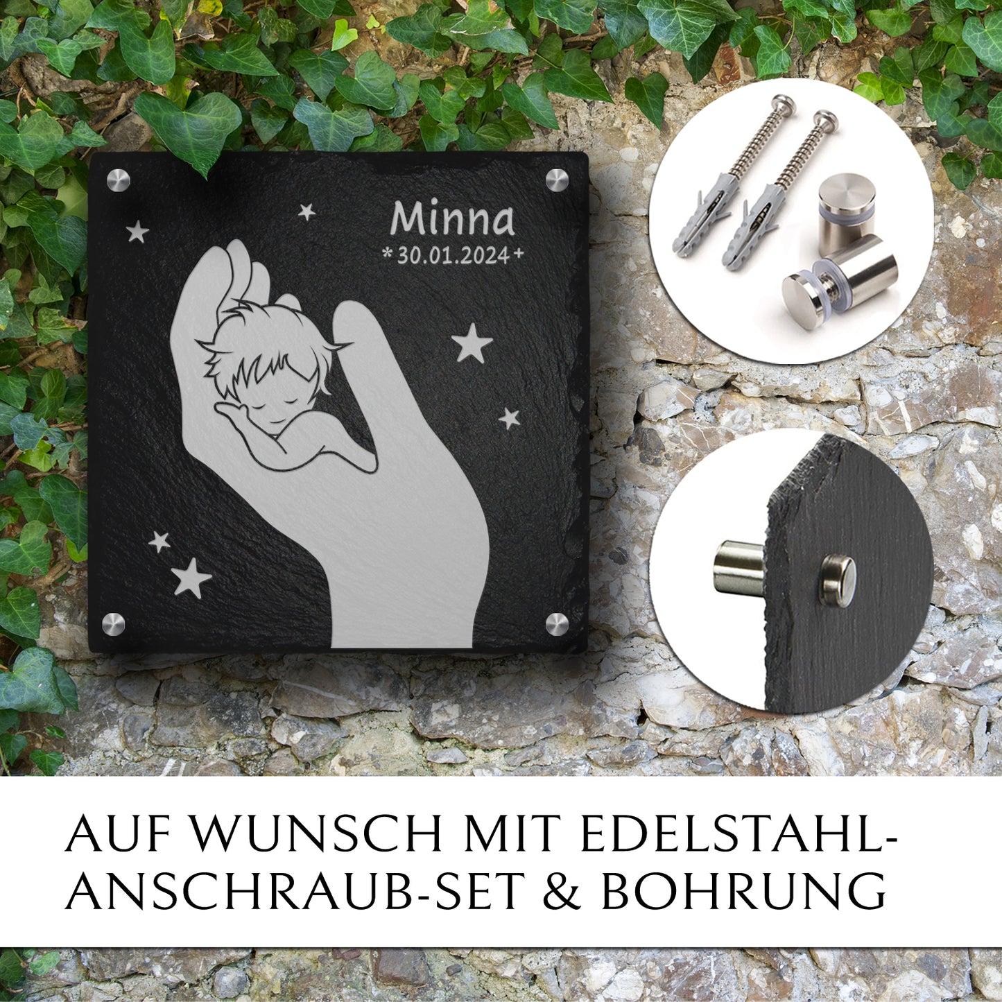 Günstiger Trauerstein für Sternenkinder von MEMORIAM.