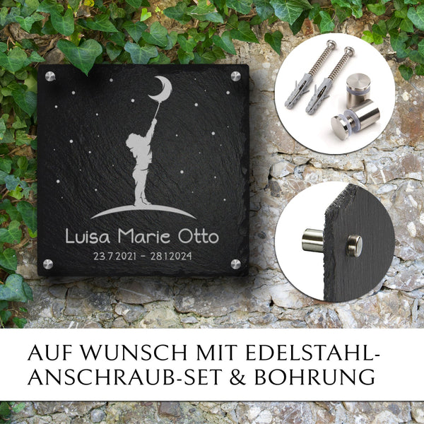 Günstiger Grabstein für Sternenkinder von MEMORIAM Gedenktafeln.