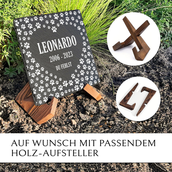 Laden Sie das Bild in den Galerie-Viewer, Grabstein mit Gravur für Haustiere von MEMORIAM