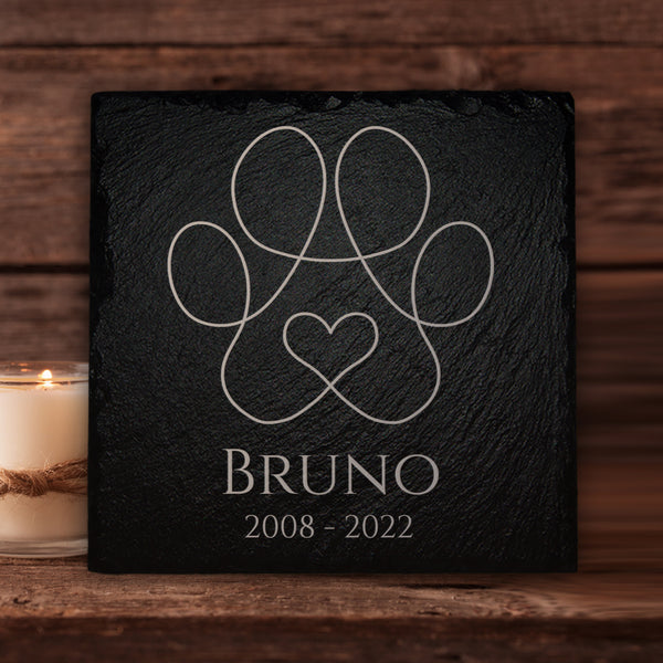 Laden Sie das Bild in den Galerie-Viewer, Grabstein mit Beschriftung fĂŒr Hund & Katze | MEMORIAM