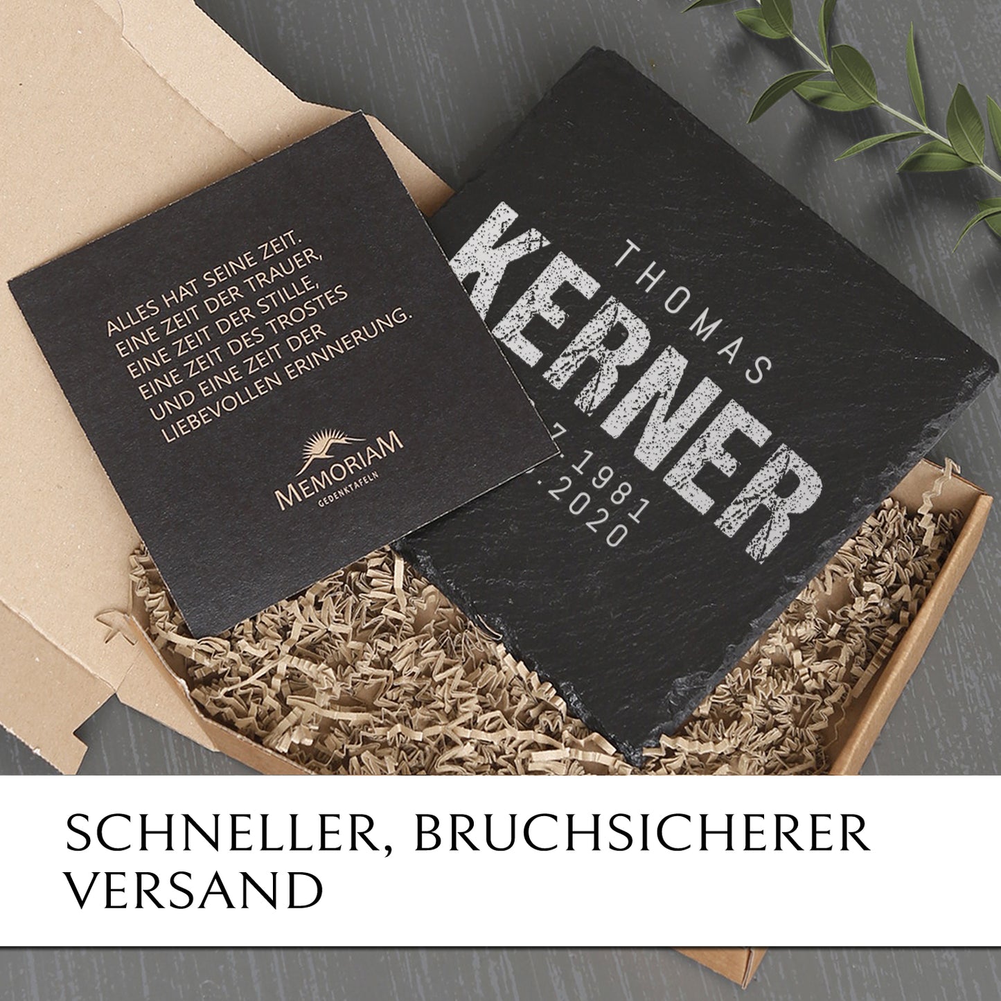Grabstein Platte für Erd- & Urnengrab online kaufen mit MEMORIAM.