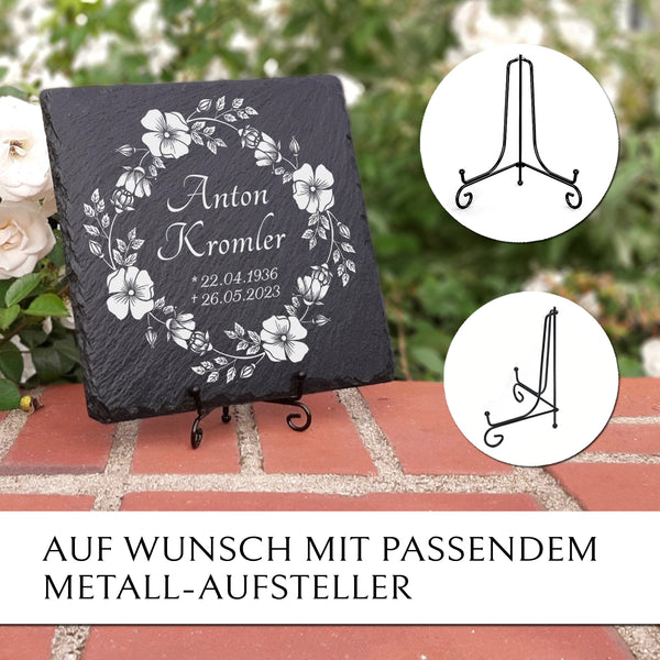 Laden Sie das Bild in den Galerie-Viewer, Kleine Grabstein Platte 20 x 20 – stilvoll & pflegeleicht | MEMORIAM.