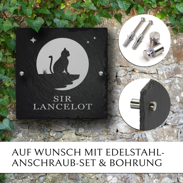 Laden Sie das Bild in den Galerie-Viewer, Günstige Katzen Grab- und Gedenktafel von MEMORIAM