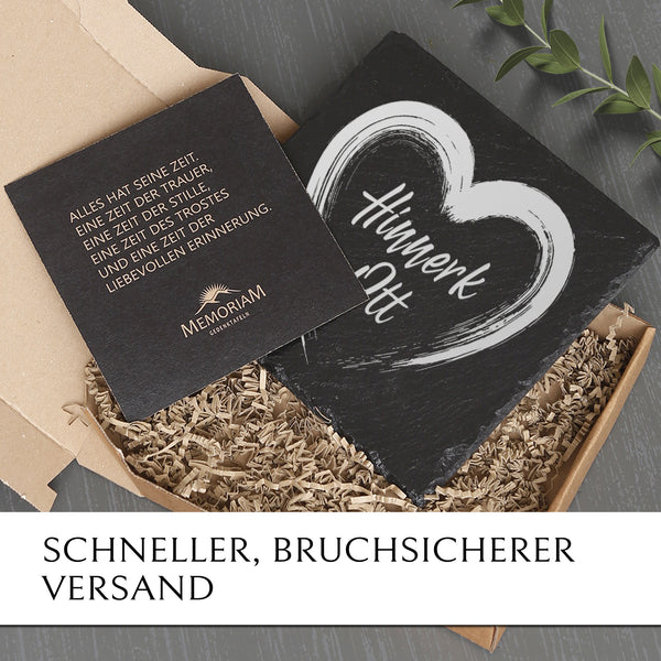 Laden Sie das Bild in den Galerie-Viewer, Personalisierte Grabdeko mit Herz preiswert online kaufen | Memoriam