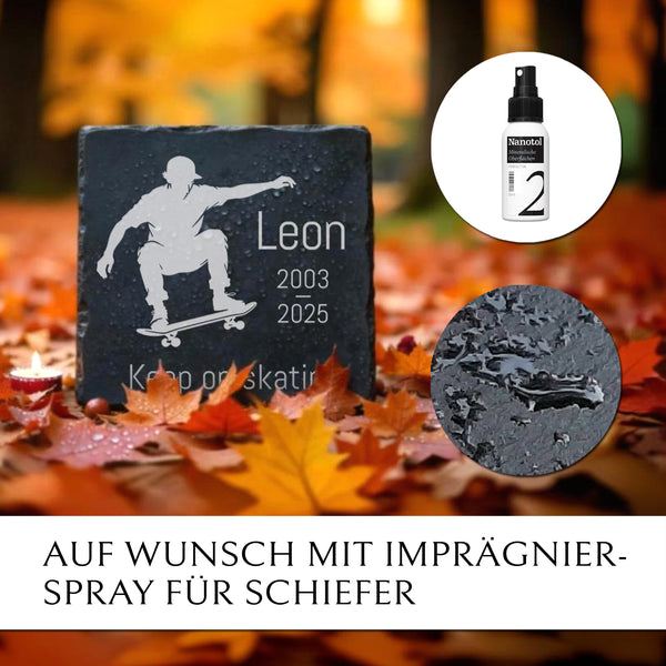 Gedenktafel mit eigener Design-Idee online bestellen mit MEMORIAM.