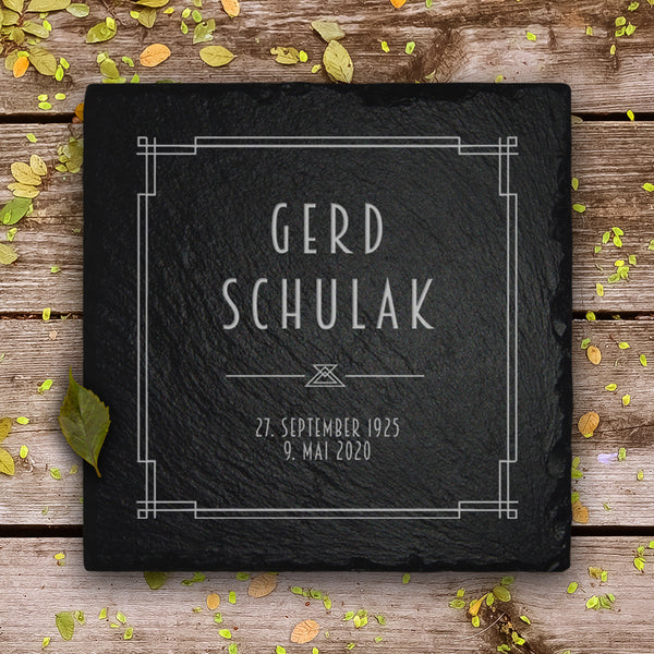 Laden Sie das Bild in den Galerie-Viewer, Urnengrabstein Platte aus Schiefer | Von MEMORIAM.