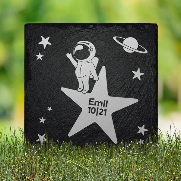 Laden Sie das Bild in den Galerie-Viewer, Liebevolles Sternenkind Grabmal inkl. Name / Beschriftung | MEMORIAM