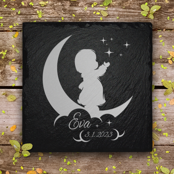 Kleiner Sternkind Grabstein aus Schiefer von MEMORIAM