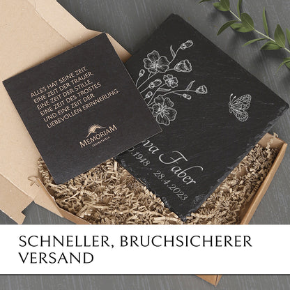 Wiesengrab Trauerstein  inkl. Gravur & Beschriftung günstig online kaufen | MEMORIAM Gedenktafeln.