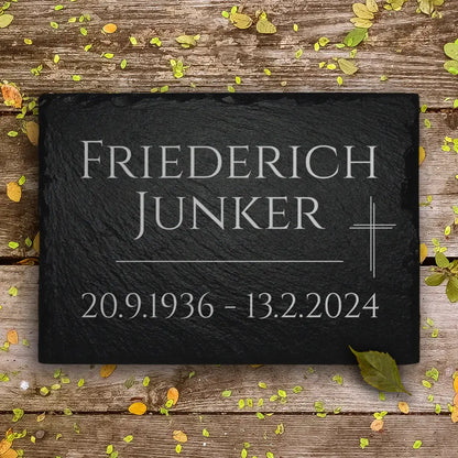 Urnengrab Grabplatte in 20x30 oder 30x40 cm von MEMORIAM Gedenktafeln.
