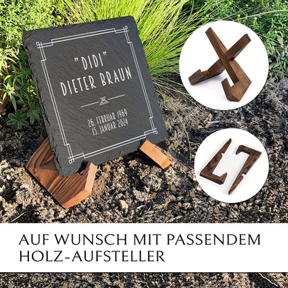 Urnengrabstein 25 x 25 mit Gravur & Inschrift von MEMORIAM.