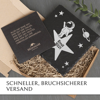 Sternenkind Grabtafel zum günstigen Preis online kaufen mit MEMORIAM Gedenktafeln.