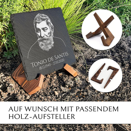 Grab- & Gedenktafel mit Fotogravur von MEMORIAM.