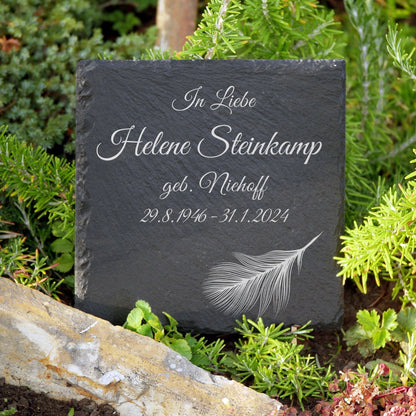 Günstiger Grab Gedenktafel inkl. Beschriftung & Gravur| MEMORIAM.