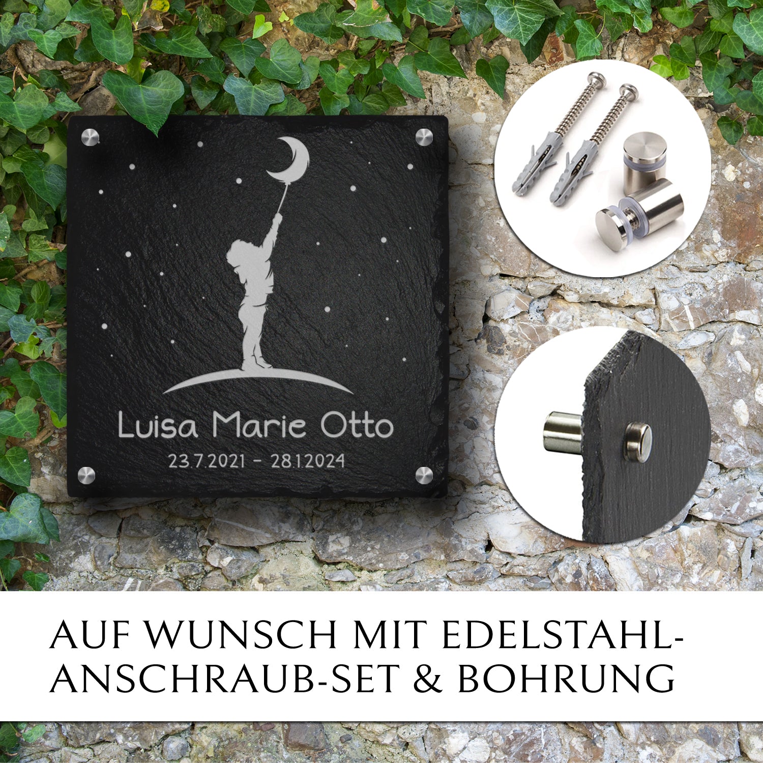 Günstige Grabstein Platte für Kinder von MEMORIAM.