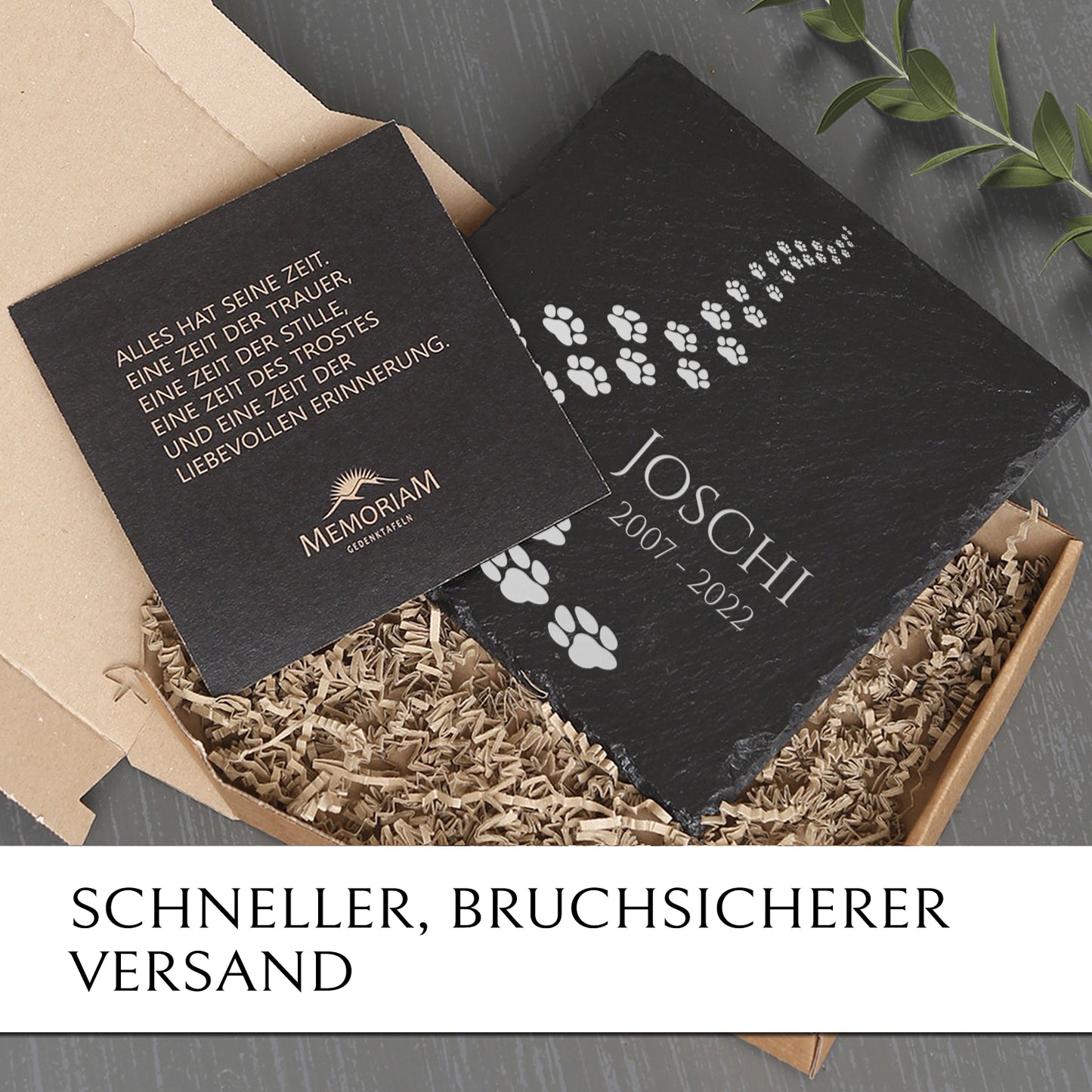 Gedenkstein für Katze & Hund online kaufen mit MEMORIAM