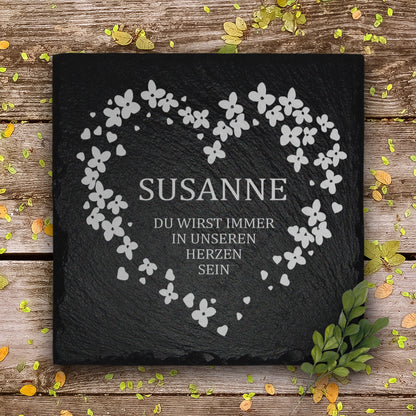 Grabschmuck mit Name und Herz Gravur ♥