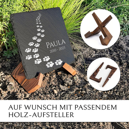 Gedenkstein mit Gravur für Katze & Hund von MEMORIAM