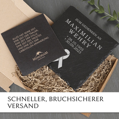 Schiefer Gedenktafel preiswert online kaufen mit MEMORIAM.