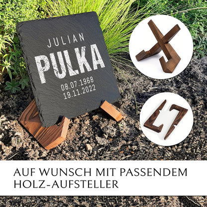 Grabstein Platte 25x25 für Erd- & Urnengrab von MEMORIAM.