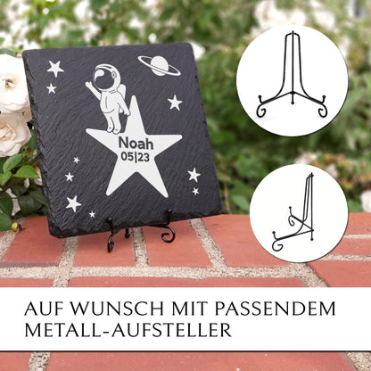 Grabtafel für Sternenkinder in den Maßen 20x20, 25x25 oder 30x30 cm. Von MEMORAM Gedenktafeln.
