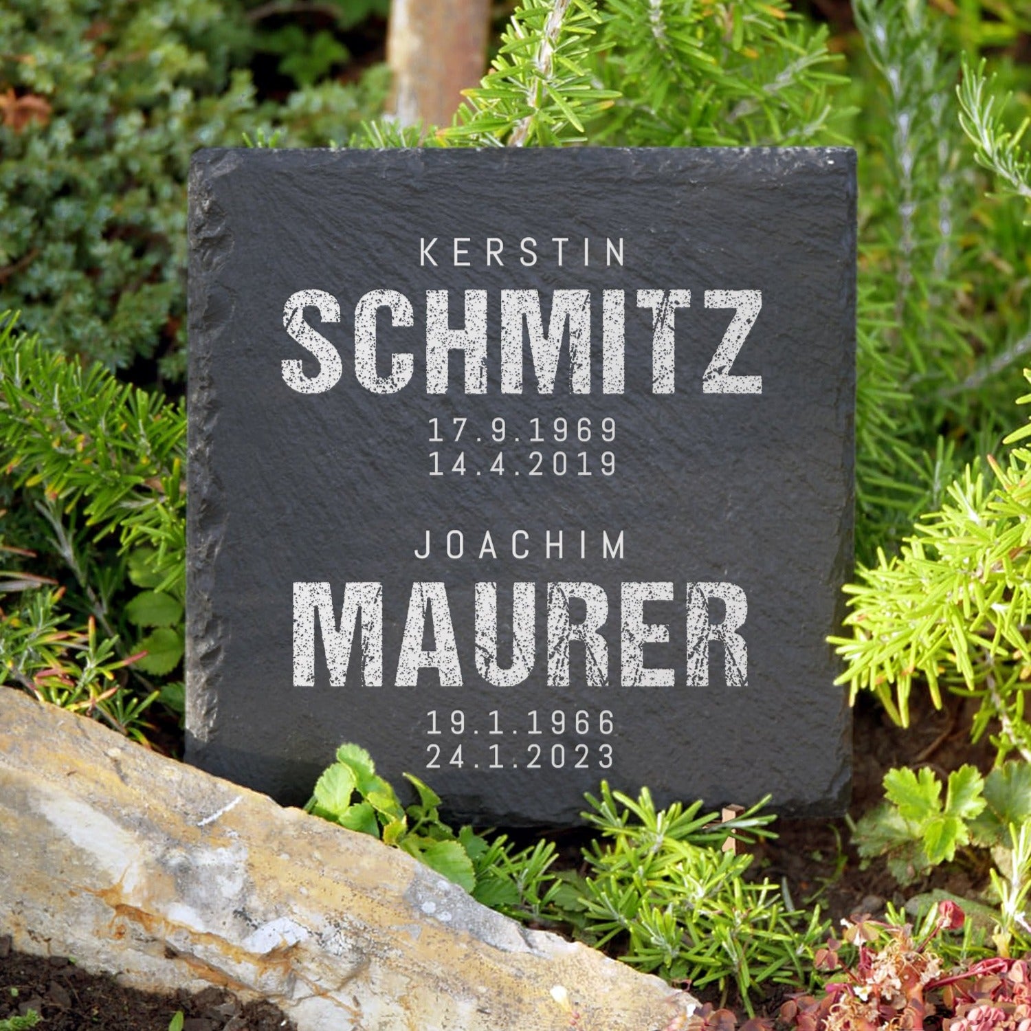 Günstige Grabstein Platte für Erd- und Urnengrab von MEMORIAM.