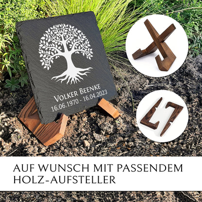 Urnengrabstein für Baumgrab mit Gravur & Inschrift von MEMORIAM.