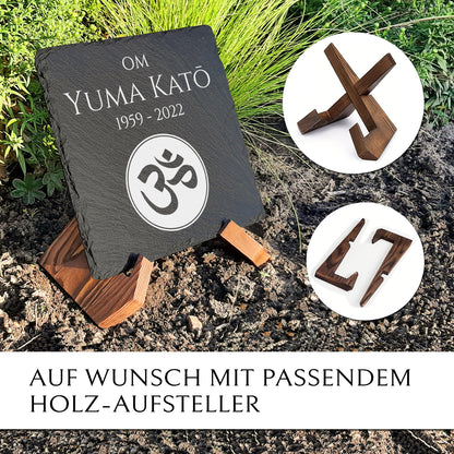 Grab- & Gedenkstein OM 30x30 cm inkl. Beschriftung von MEMORIAM.