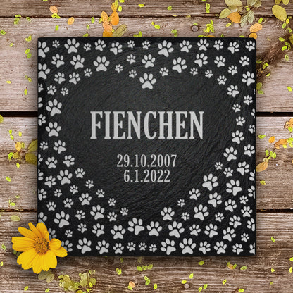 Haustier Grabstein für Katze und Hund von MEMORIAM Gedenktafeln.