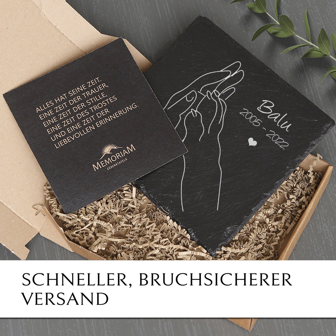 Haustier Grab- und Gedenktafel preiswert online kaufen mit MEMORIAM.