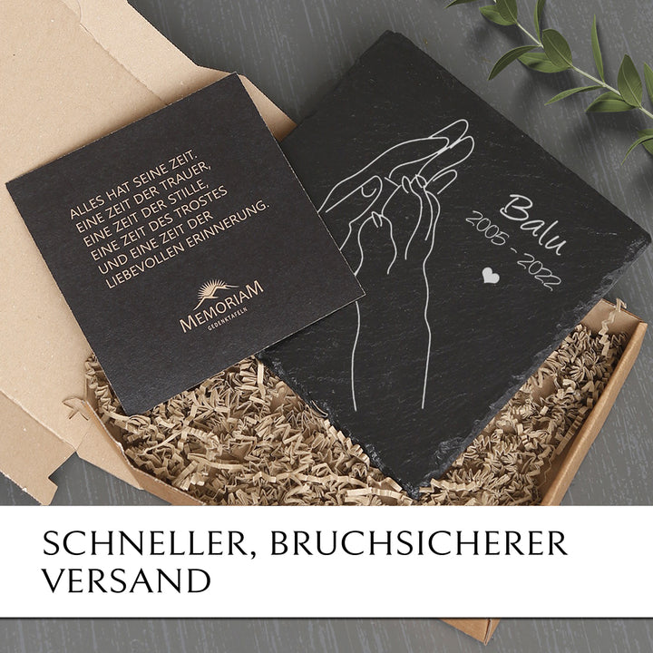 Haustier Grab- und Gedenktafel preiswert online kaufen mit MEMORIAM.