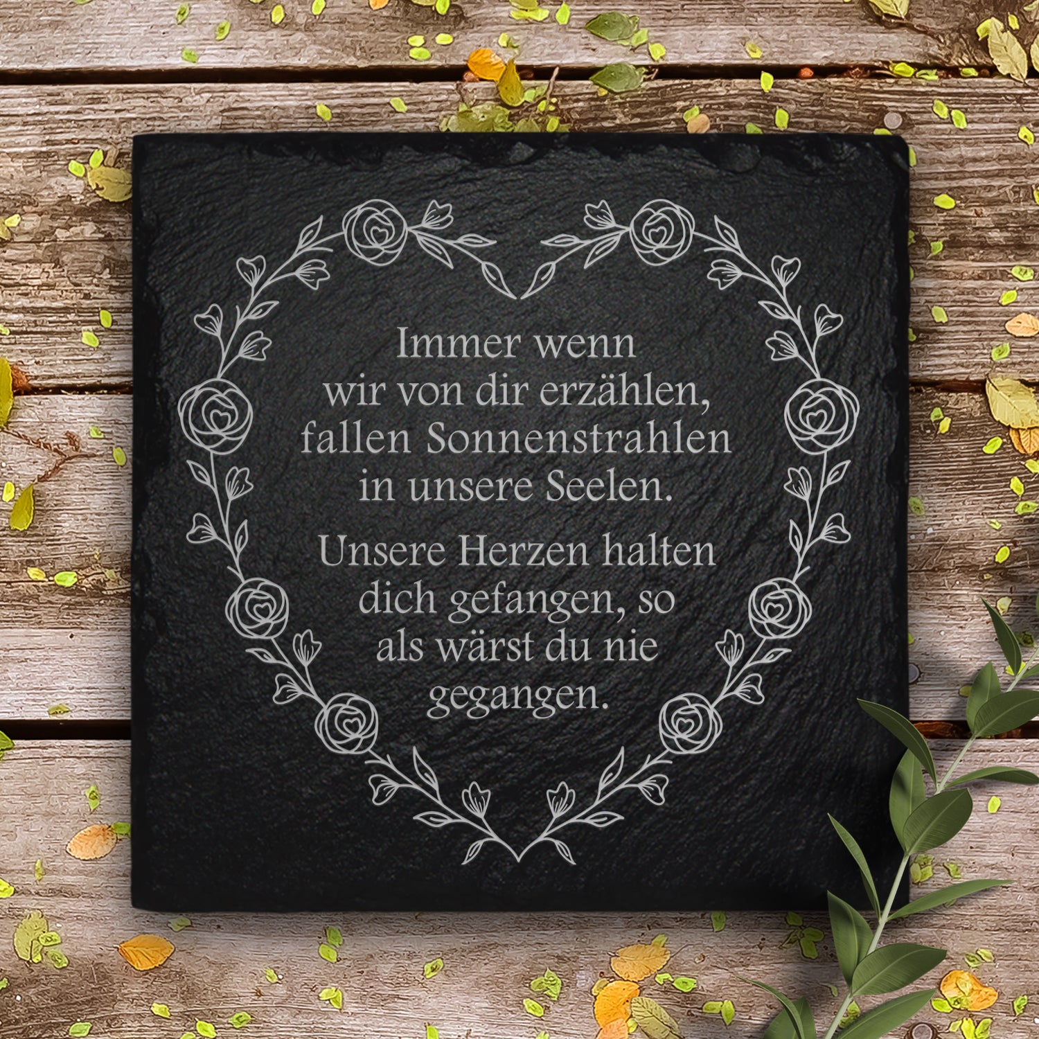 Trauergeschenk / Grabschmuck mit Herz für Grab & Beerdigung | MEMORIAM.