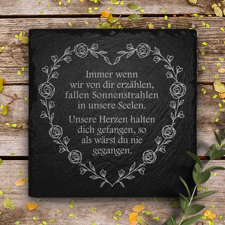 Trauergeschenk / Grabschmuck mit Herz für Grab &amp; Beerdigung | MEMORIAM.