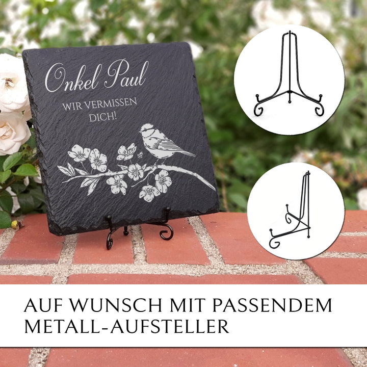 Trauerschmuck mit Name zur Beerdigung an Erd- und Urnengrab | MEMORIAM.