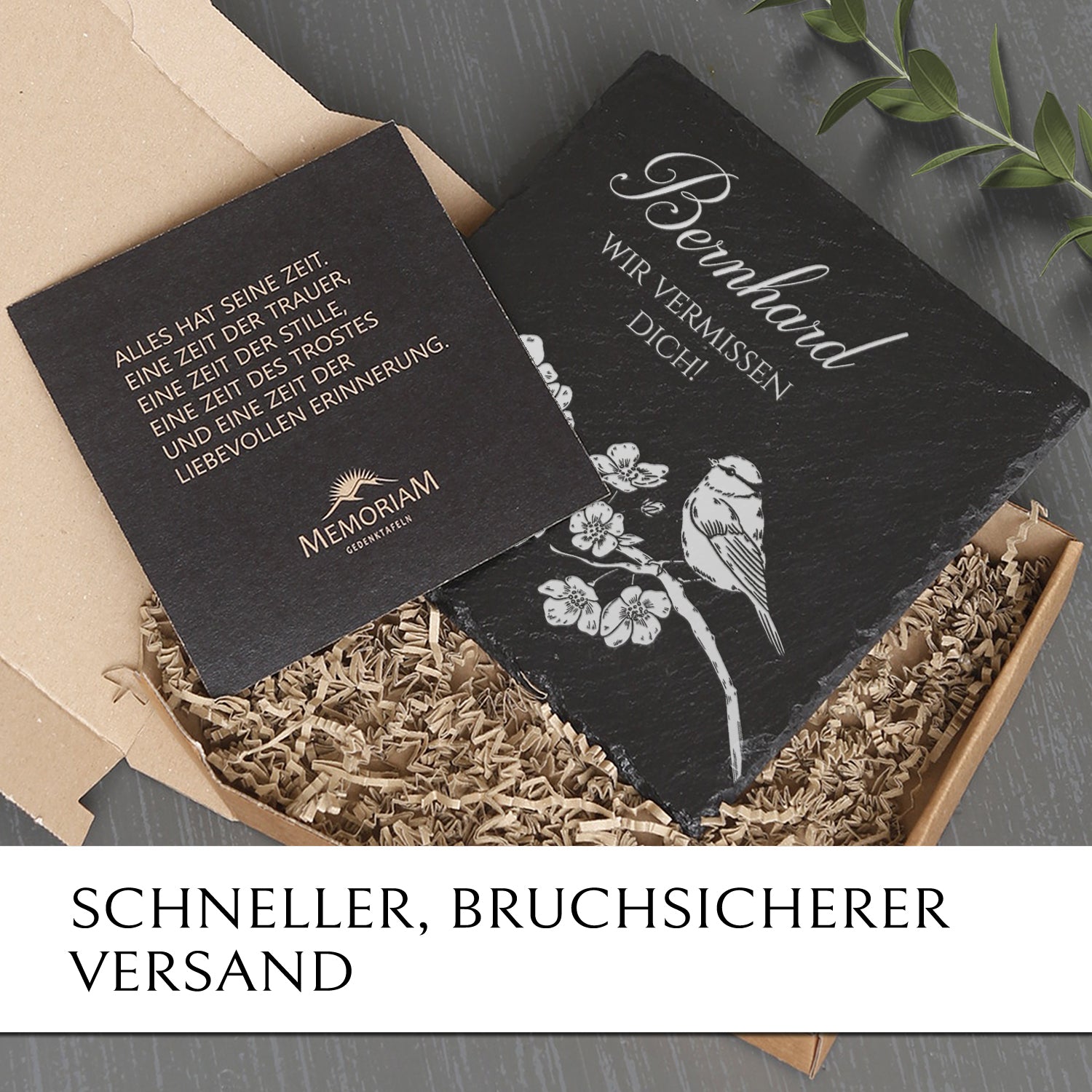 Trauerschmuck mit Name für Grab & Beisetzung online bestellen | MEMORIAM. 