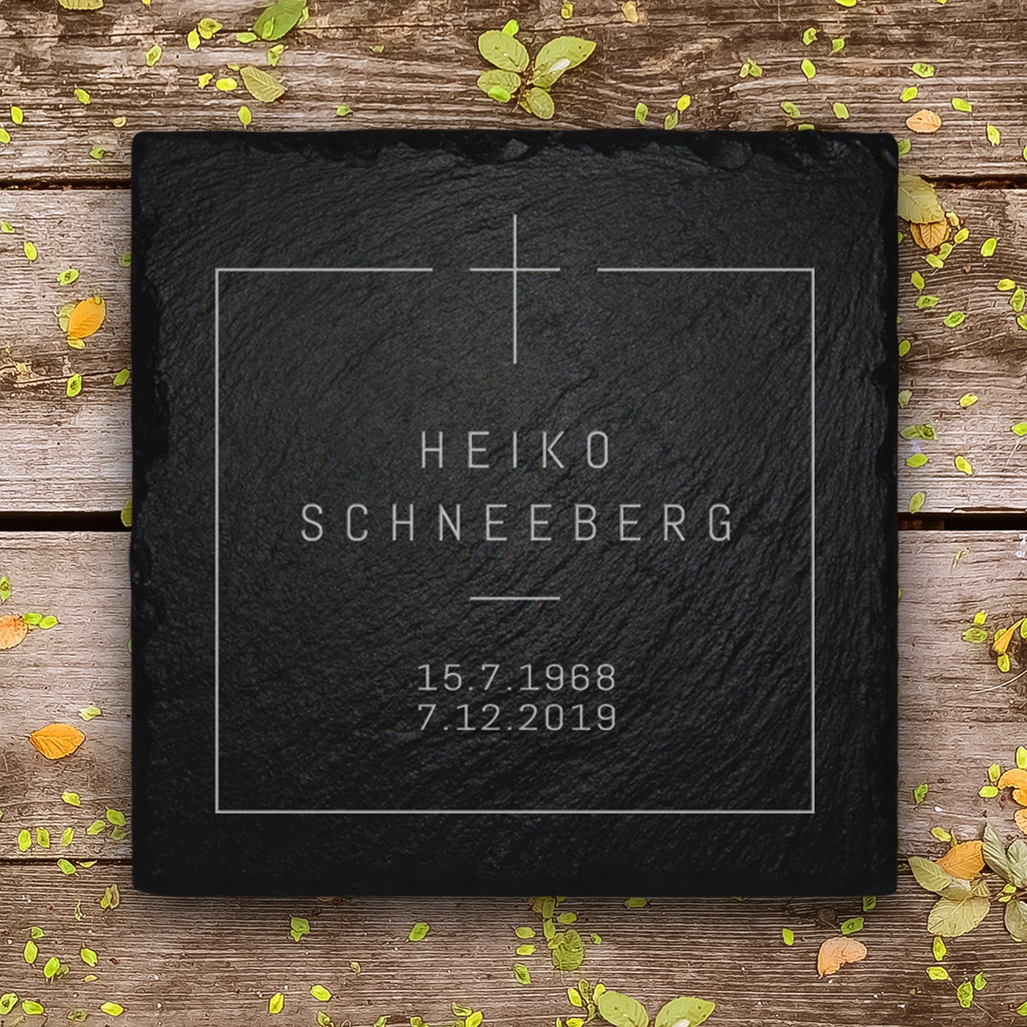 Urnengrab Grabstein Platte aus Schiefer | Von MEMORIAM. 